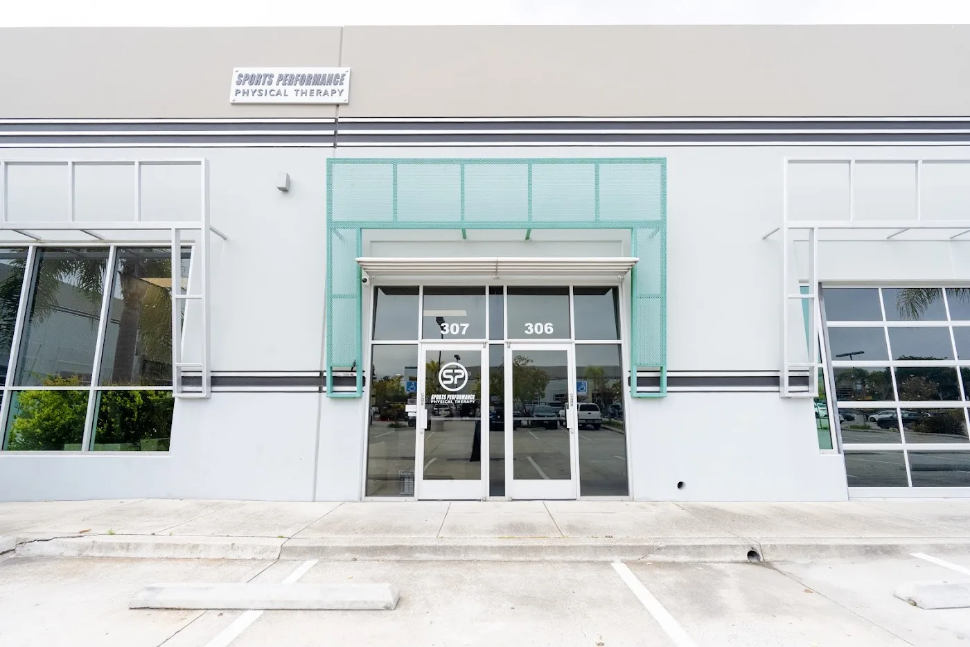 The front entrance at Sports Performance in San Diego